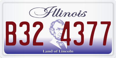 IL license plate B324377
