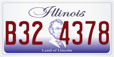 IL license plate B324378