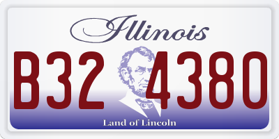 IL license plate B324380