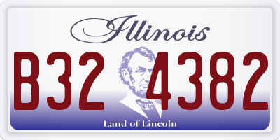 IL license plate B324382
