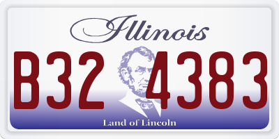 IL license plate B324383