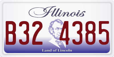 IL license plate B324385