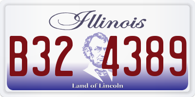 IL license plate B324389