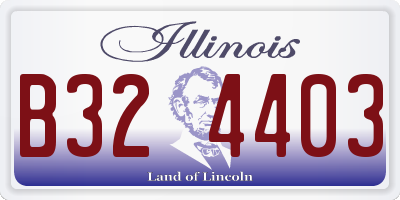 IL license plate B324403