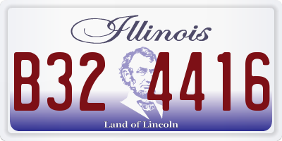 IL license plate B324416