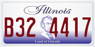 IL license plate B324417