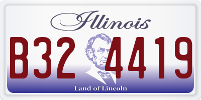 IL license plate B324419