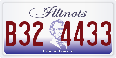 IL license plate B324433