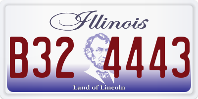 IL license plate B324443