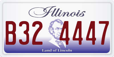 IL license plate B324447