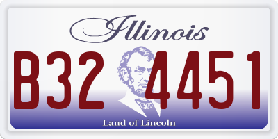 IL license plate B324451