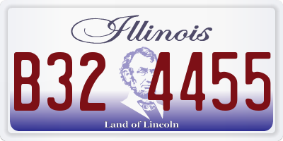 IL license plate B324455