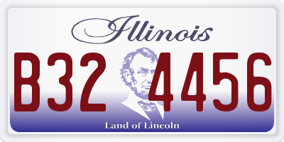 IL license plate B324456