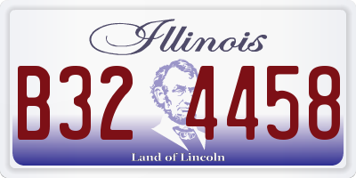 IL license plate B324458