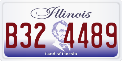 IL license plate B324489