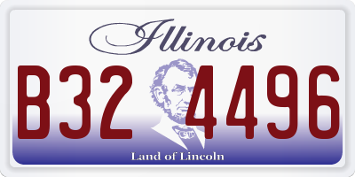 IL license plate B324496