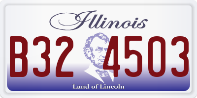 IL license plate B324503