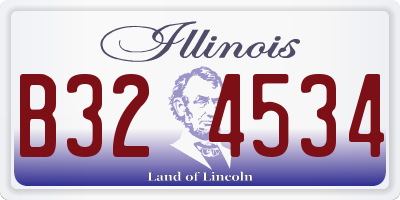 IL license plate B324534