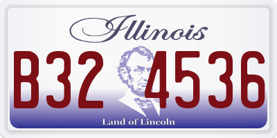 IL license plate B324536