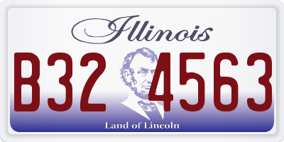 IL license plate B324563