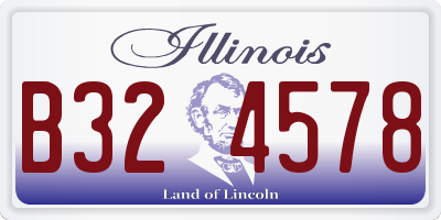 IL license plate B324578
