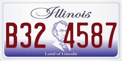 IL license plate B324587