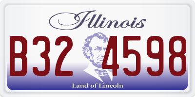IL license plate B324598