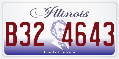 IL license plate B324643