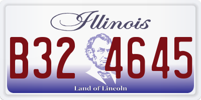 IL license plate B324645