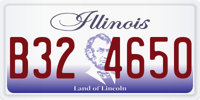 IL license plate B324650