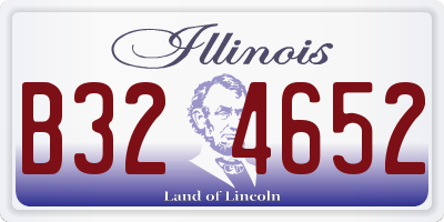 IL license plate B324652