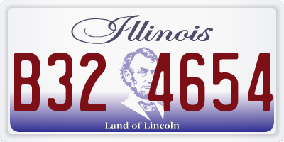 IL license plate B324654