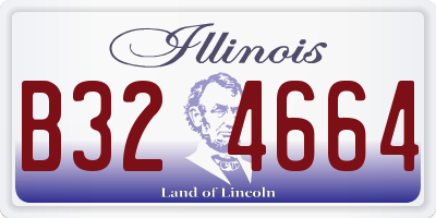 IL license plate B324664