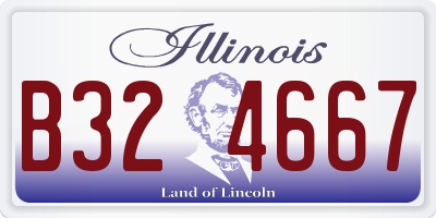IL license plate B324667