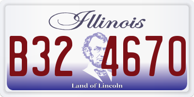 IL license plate B324670