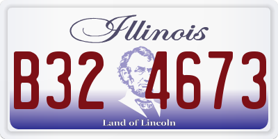 IL license plate B324673