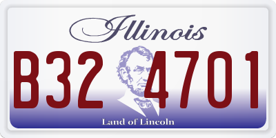 IL license plate B324701