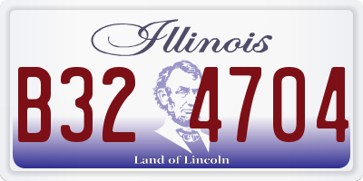 IL license plate B324704