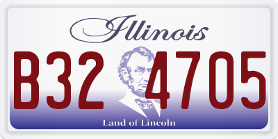 IL license plate B324705