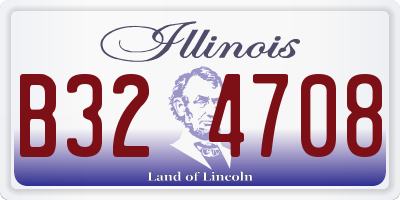 IL license plate B324708