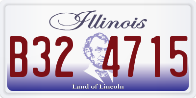 IL license plate B324715