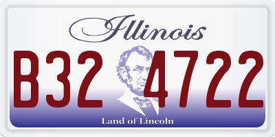 IL license plate B324722
