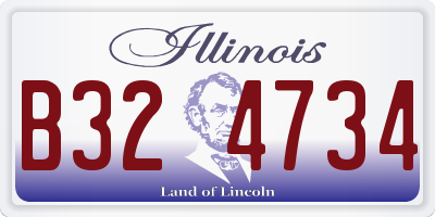 IL license plate B324734