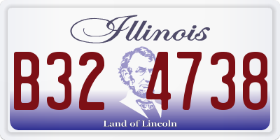 IL license plate B324738