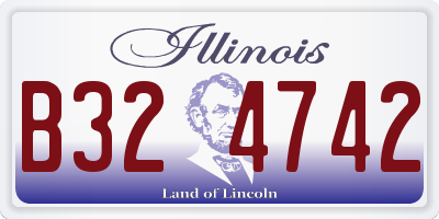 IL license plate B324742