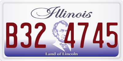 IL license plate B324745