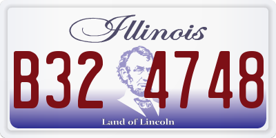 IL license plate B324748