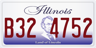 IL license plate B324752