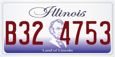 IL license plate B324753
