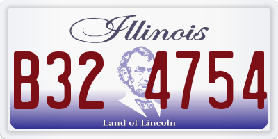 IL license plate B324754